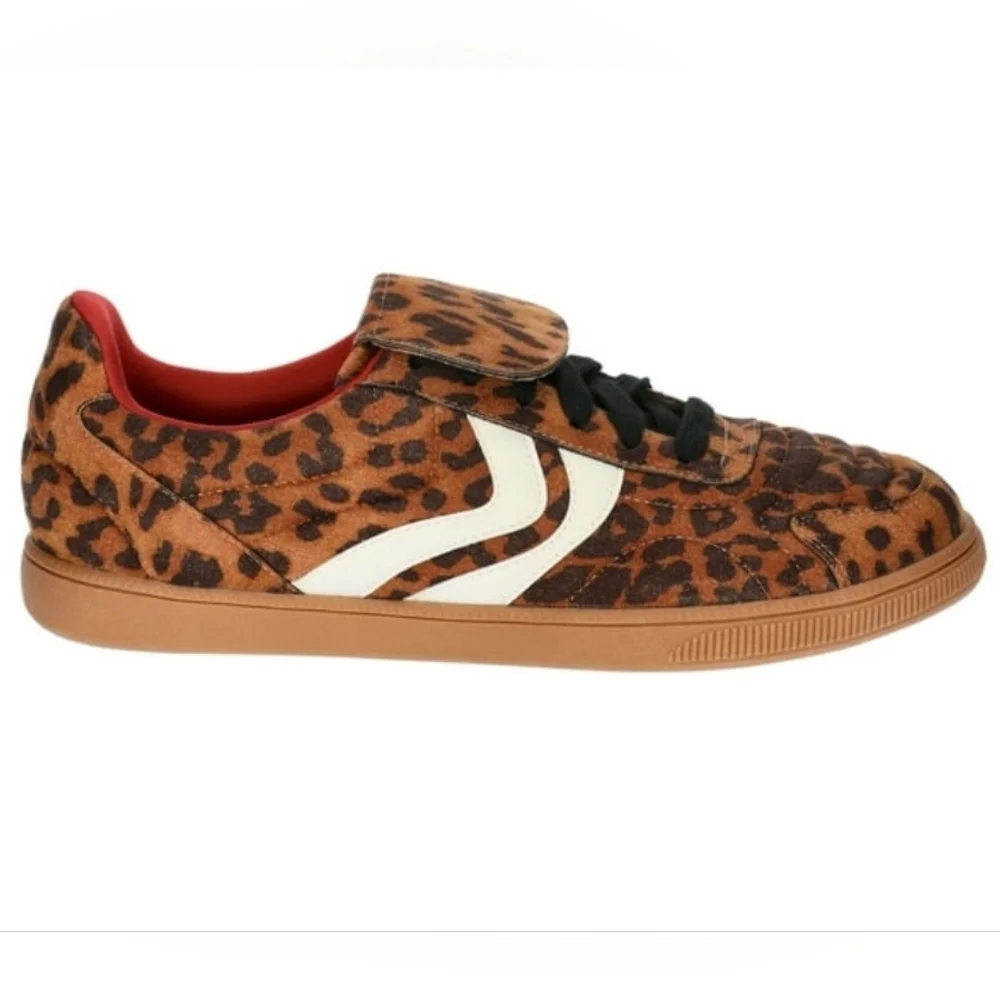 NIB Madden NYC Women's Leopard Fold Over Sneakers